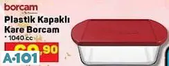 PAŞABAHÇE PLASTİK KAPAKLI KARE BORCAM 1040CC